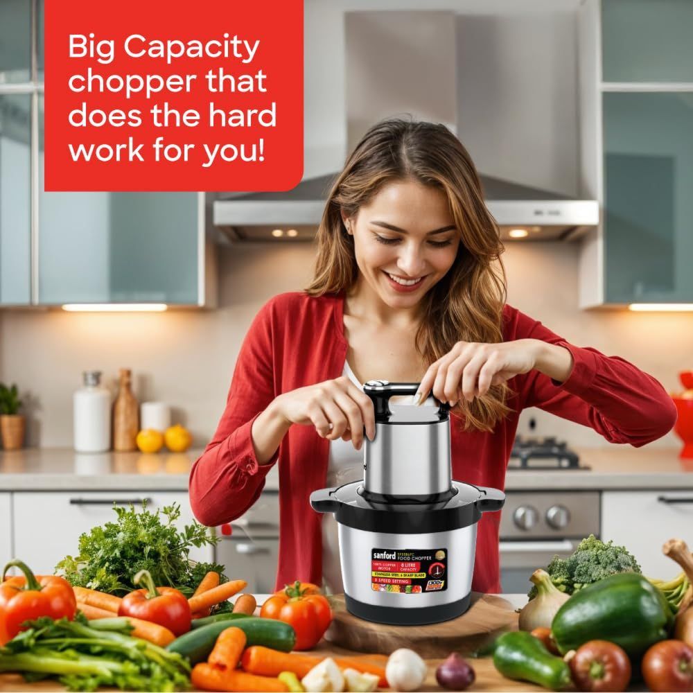 Sanford - Multifunctional Food Chopper - Silver - 8 L - 1300 W