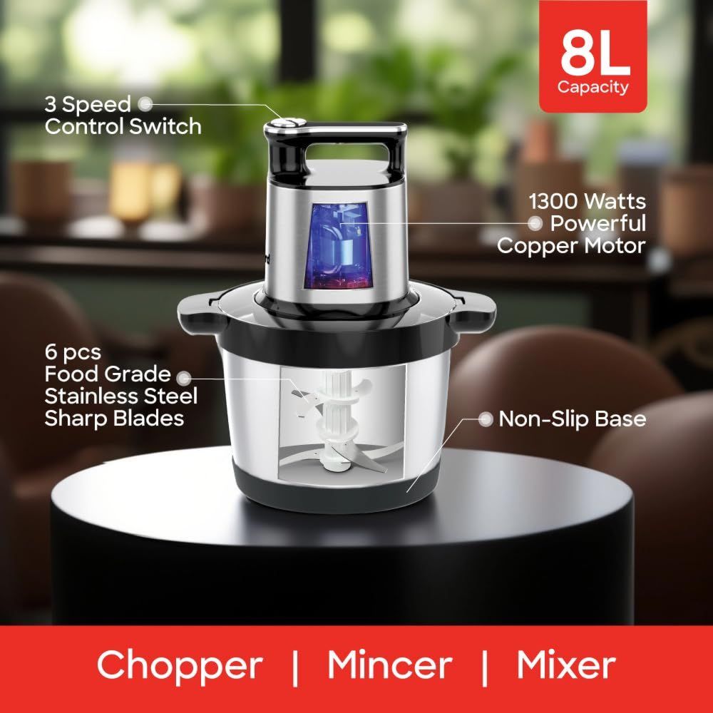 Sanford - Multifunctional Food Chopper - Silver - 8 L - 1300 W