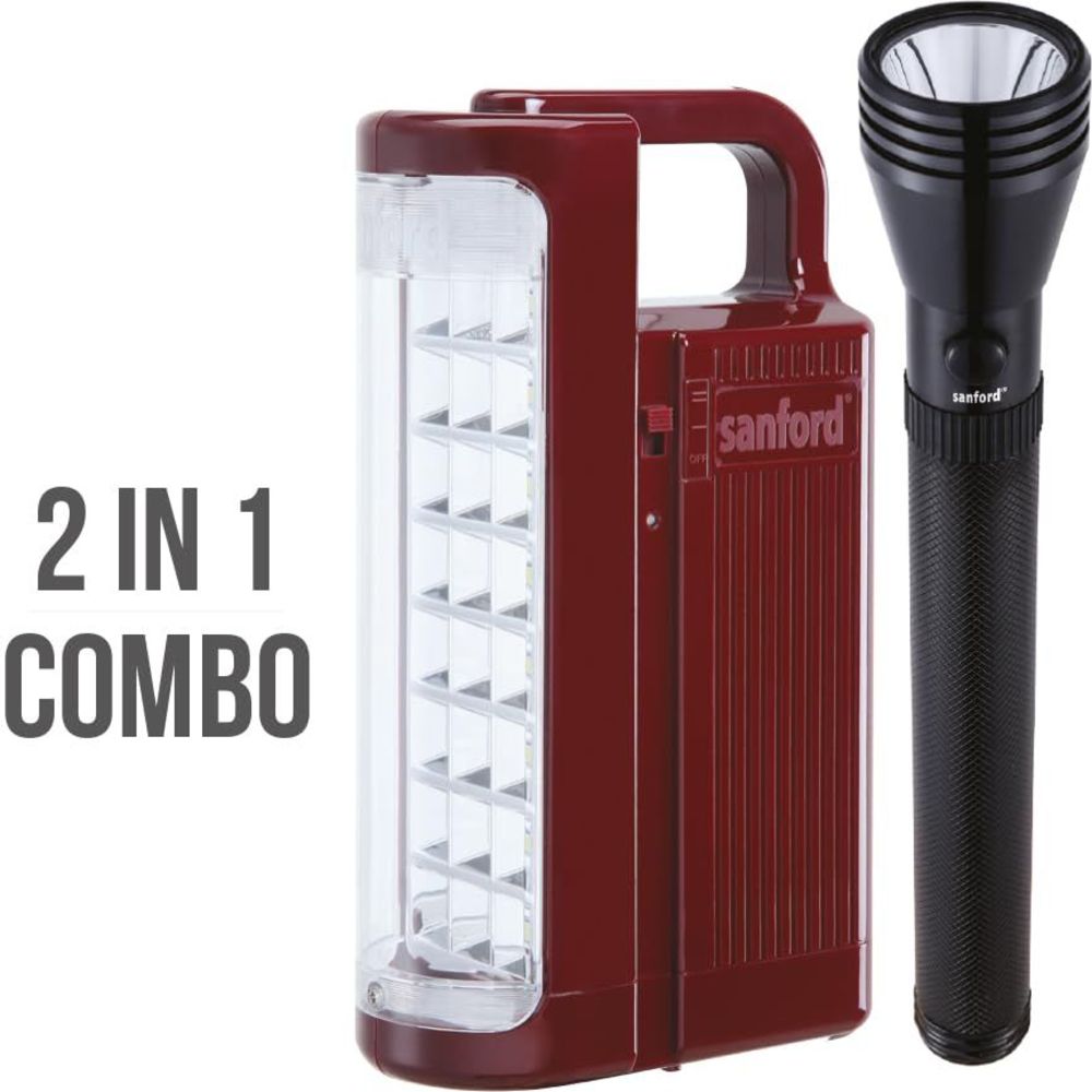 Sanford - LED Emergency Lantern & Searchlight Set - Red/Black