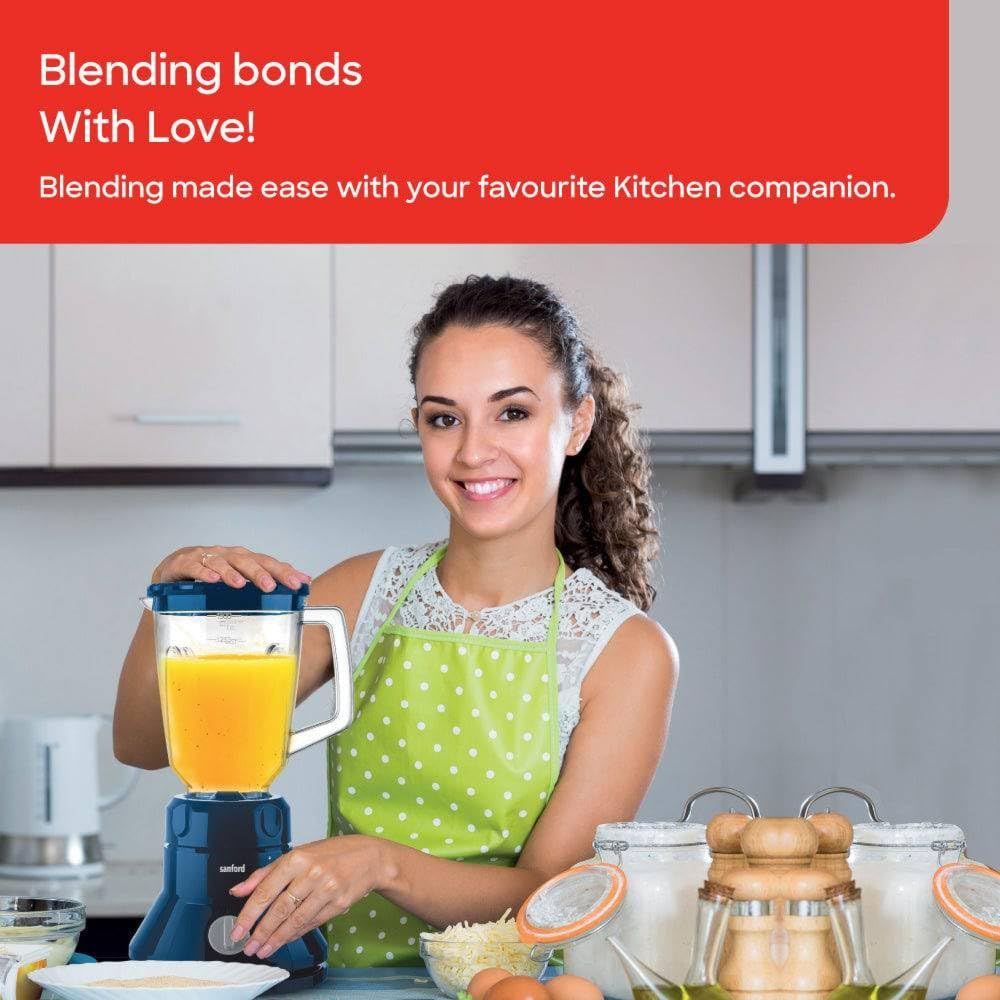 Sanford - 2-In-1 Blender & Mil - Black - 1.5 L - 350 W