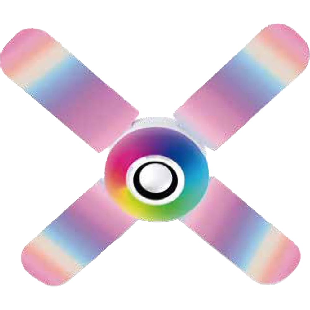 Sanford - 4-Leaf Foldable RGB LED Ceiling Fan Lamp - Multicolor - 48 W
