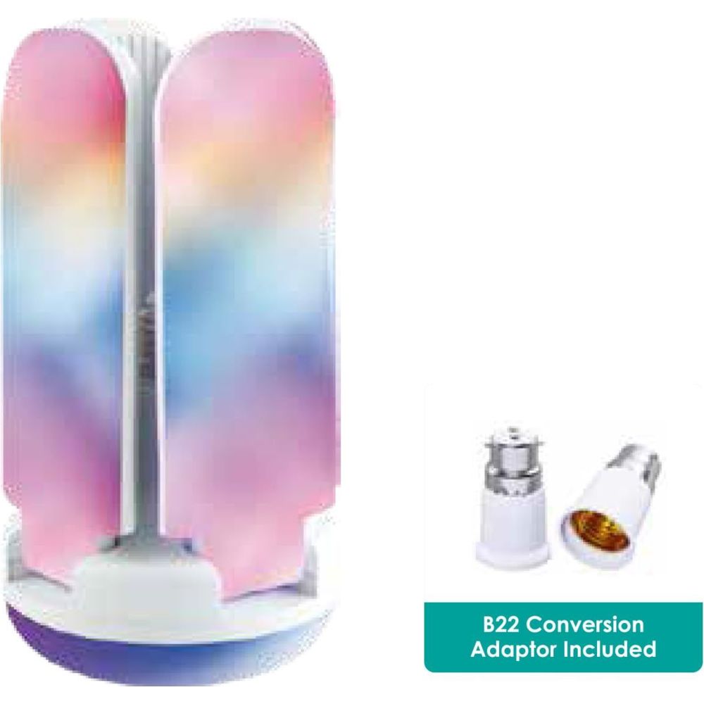 Sanford - 4-Leaf Foldable RGB LED Ceiling Fan Lamp - Multicolor - 48 W