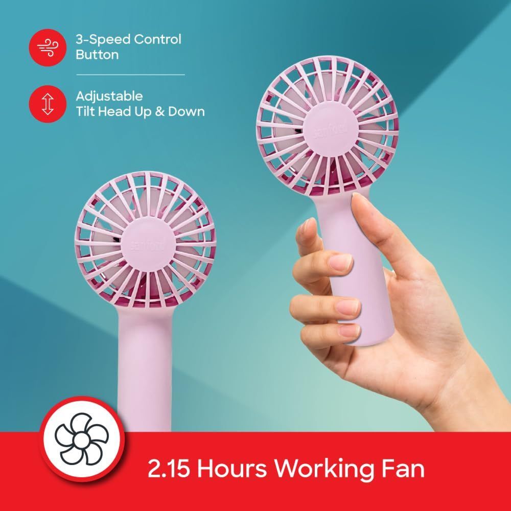 Sanford - 3-Speed USB Rechargeable Hand Fan