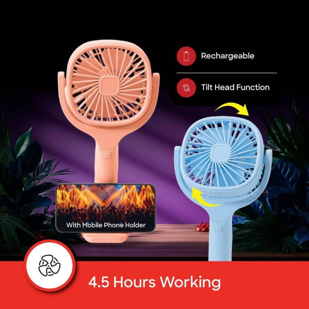 Sanford - USB Rechargeable Hand Fan - Pink - 4.5 W