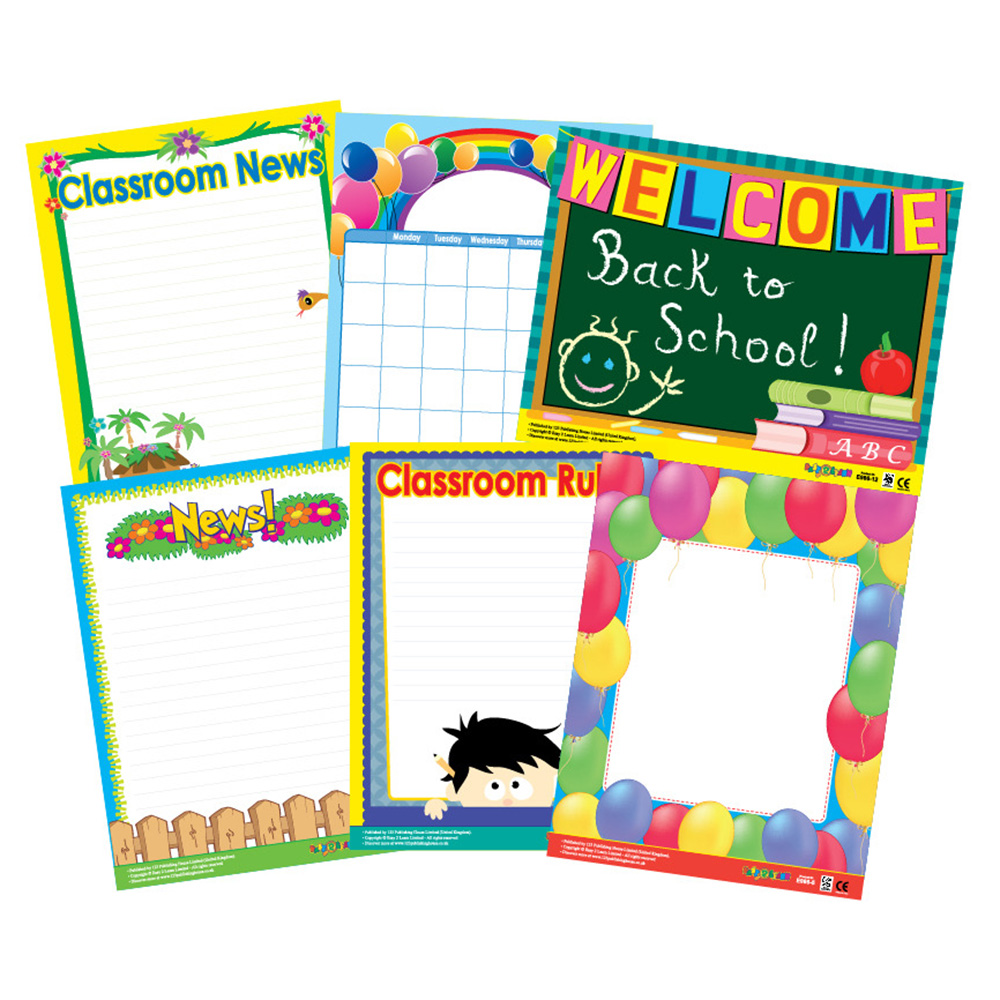 Welcome To Class Educational Wall Charts In English - Pack of 6