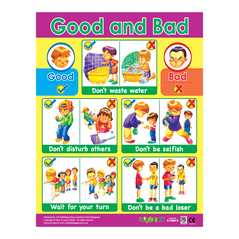 Good Manners Educational Wall Charts In English - Pack of 6