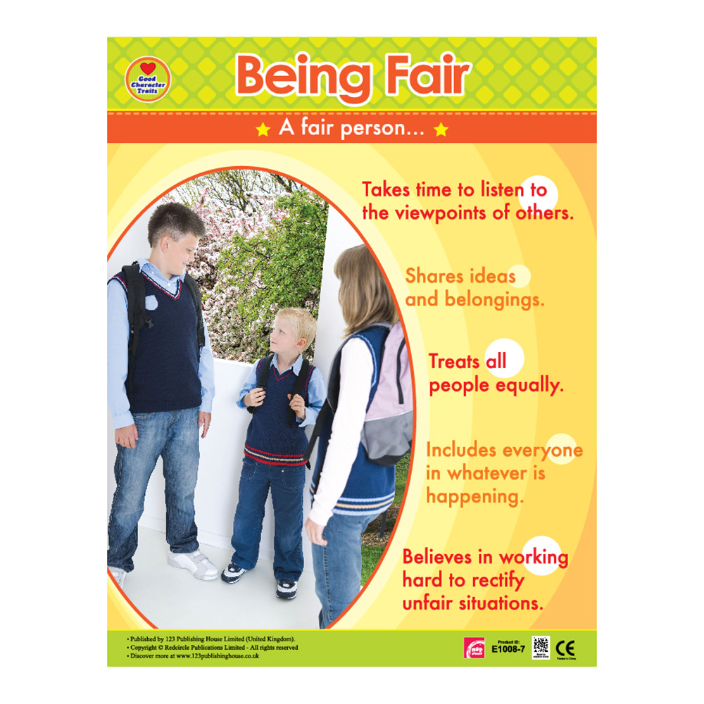 Good Character Traits Educational Wall Charts In English - Pack of 6
