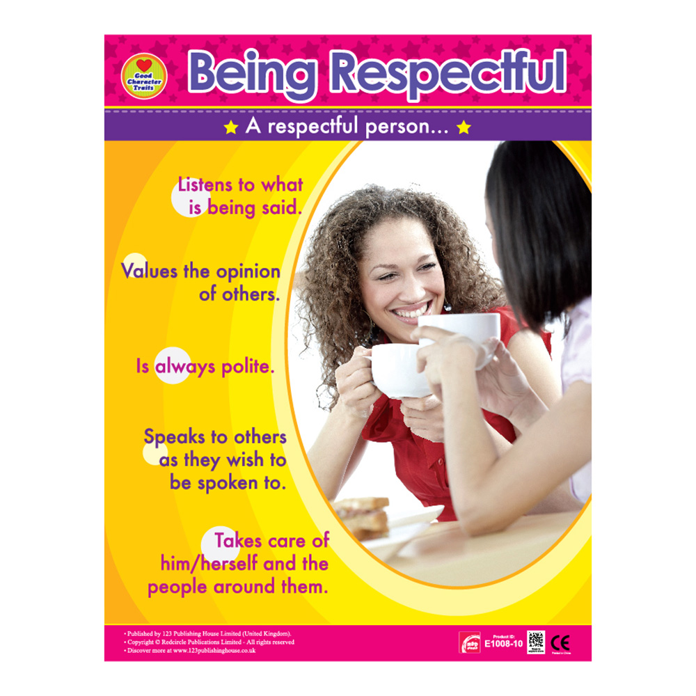 Good Character Traits Educational Wall Charts In English - Pack of 6