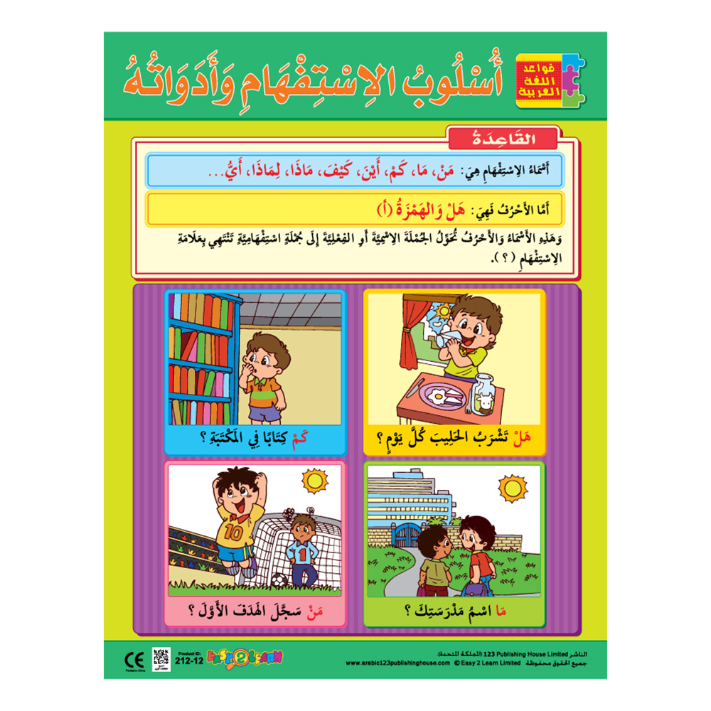 Arabic Grammar Educational Wall Charts - Pack of 6
