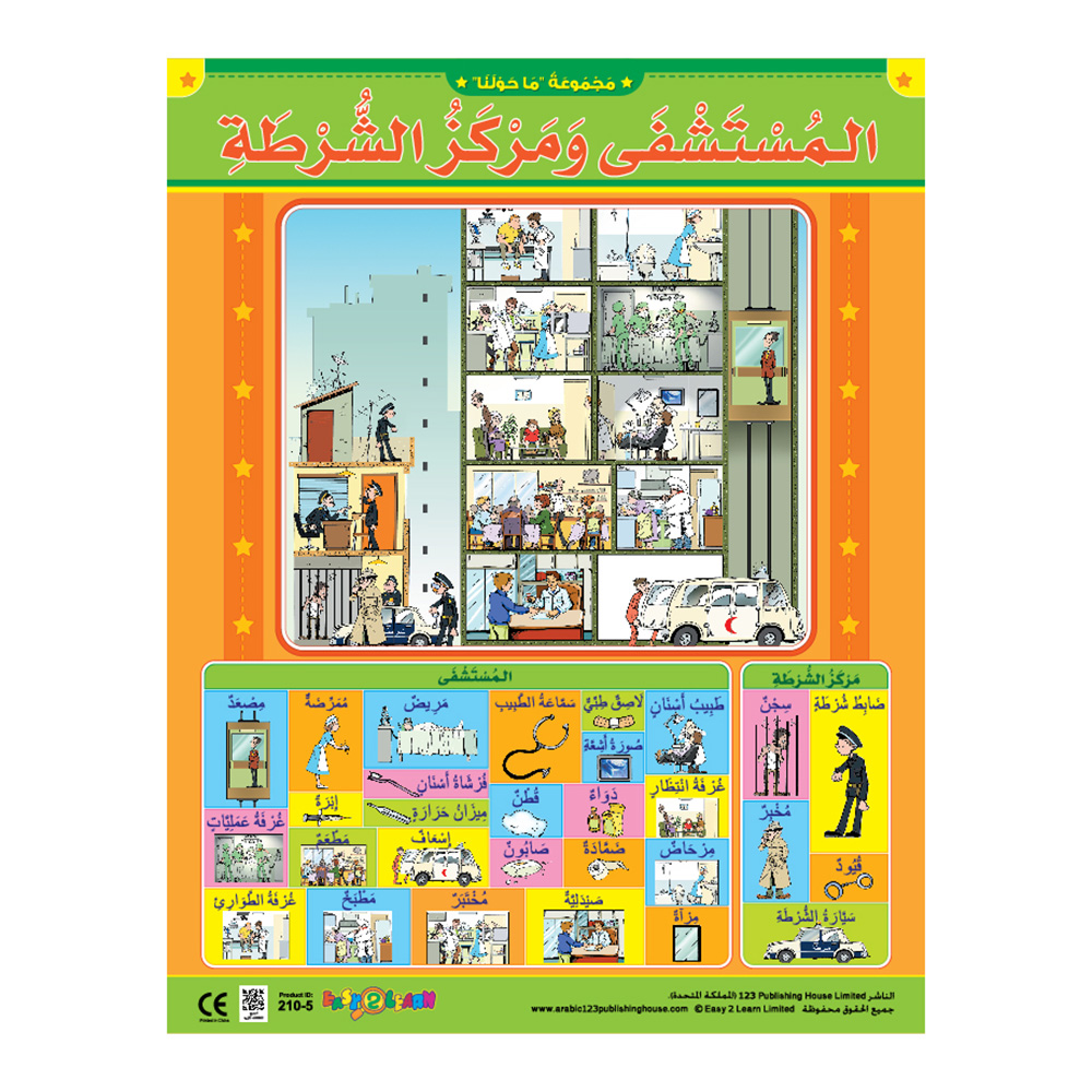 My City Educational Wall Charts In Arabic - Pack of 6