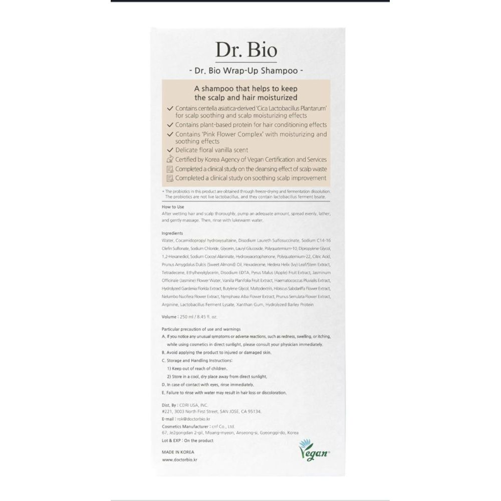 Dr. Bio - Wrap-Up Shampoo - 250 ml