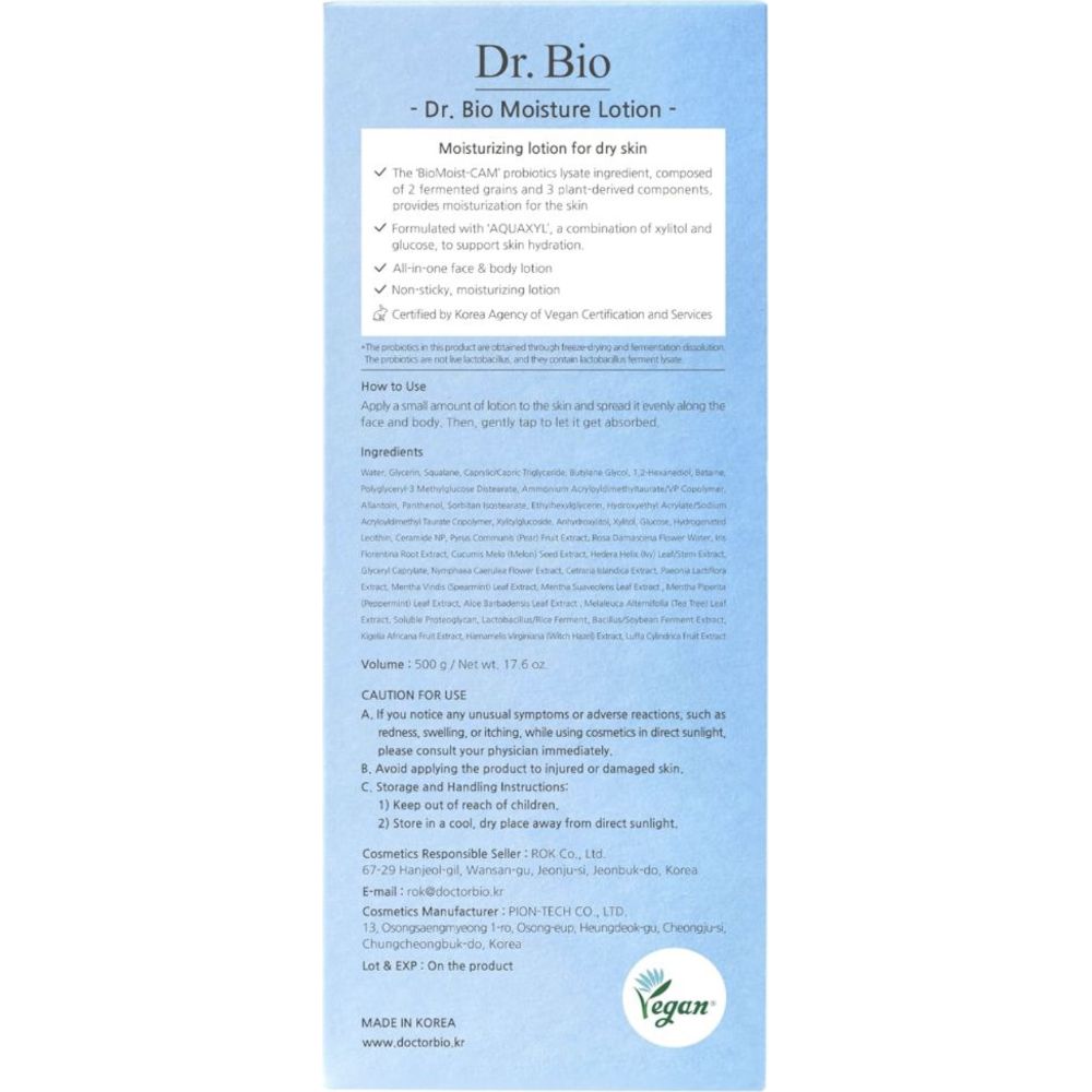 Dr. Bio - Soothing Moisture Lotion - 500 gm