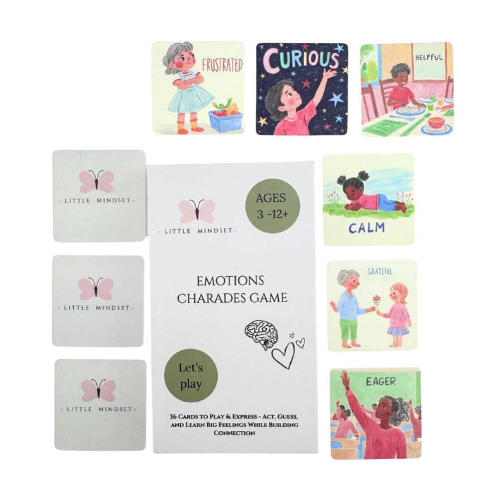 Little Mindset - Emotions Charades Card Game - 36 Cards