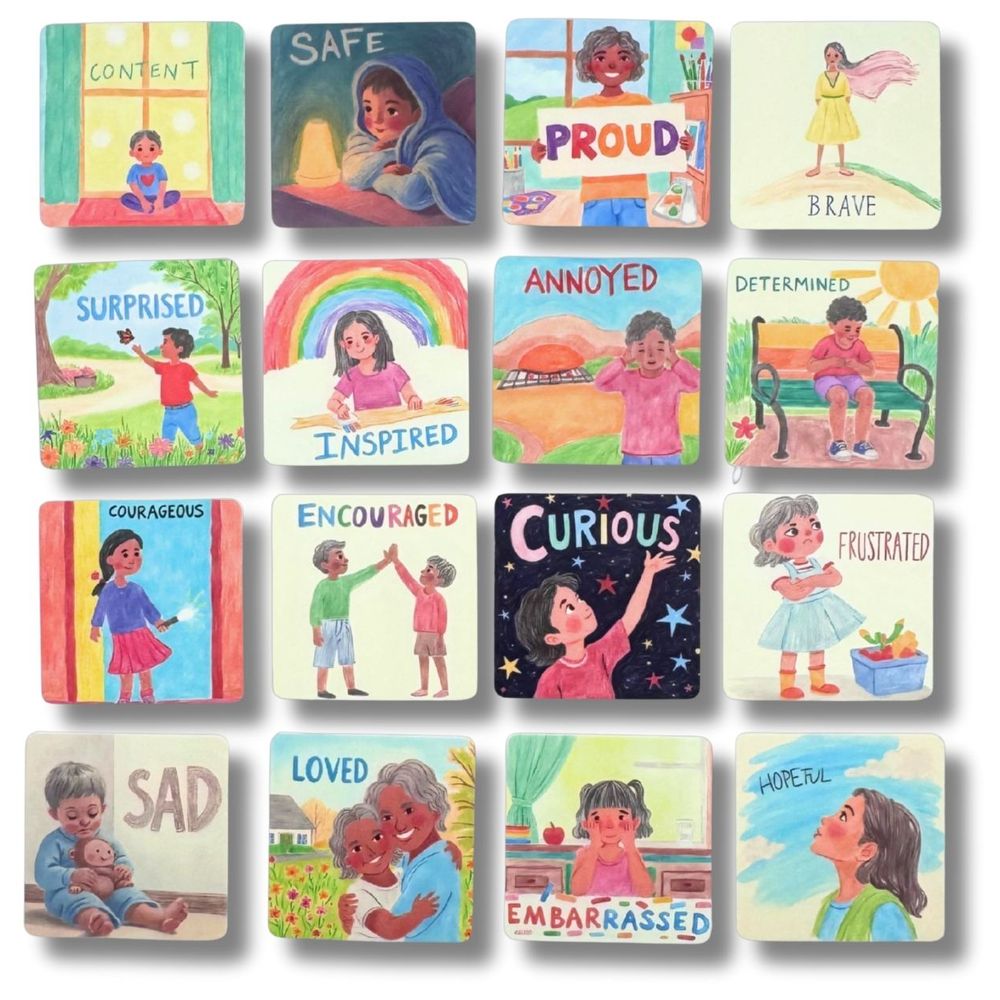 Little Mindset - Emotions Charades Card Game - 36 Cards