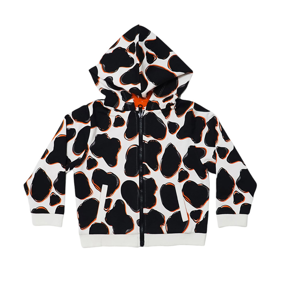 Lucy & Sam Kids Cow Reversible Hooded Jacket