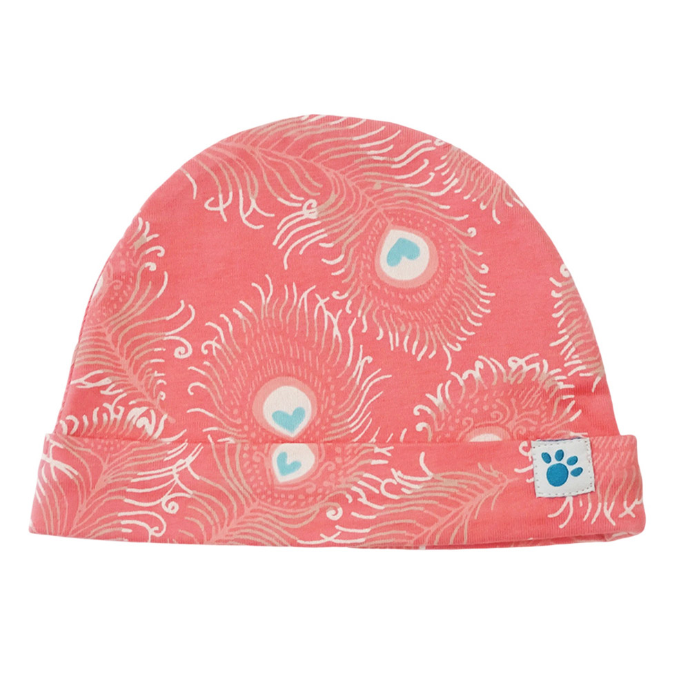 Lucy & Sam Baby Girl's Peacock Cosy Hat - Pink