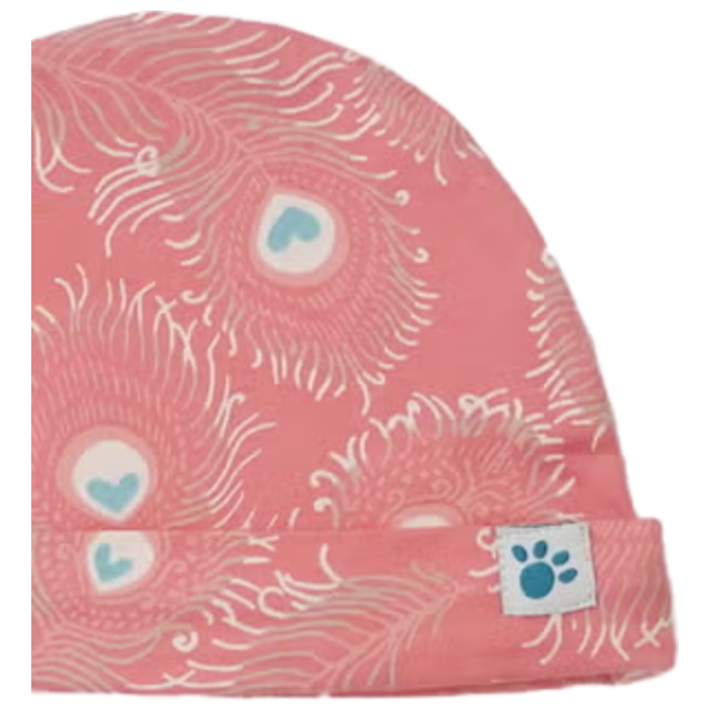 Lucy & Sam Baby Girl's Peacock Cosy Hat - Pink