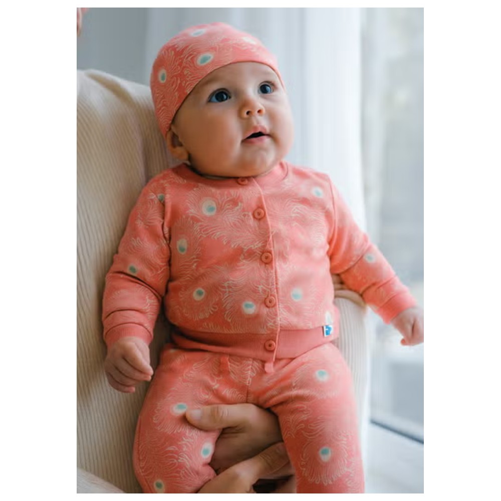Lucy & Sam Baby Girl's Peacock Cosy Hat - Pink