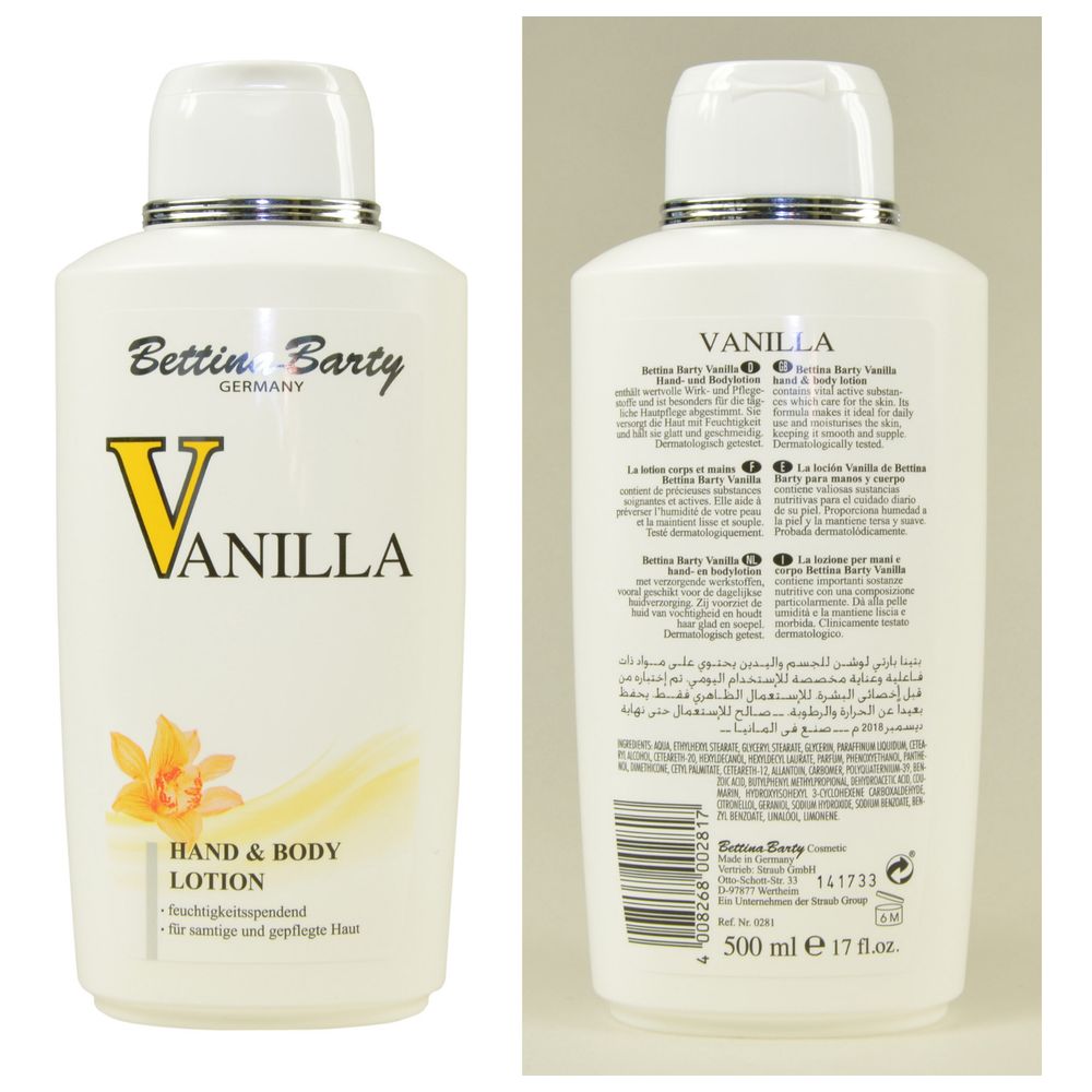 Bettina Barty Vanilla Hand & Body Lotion - 500 ml