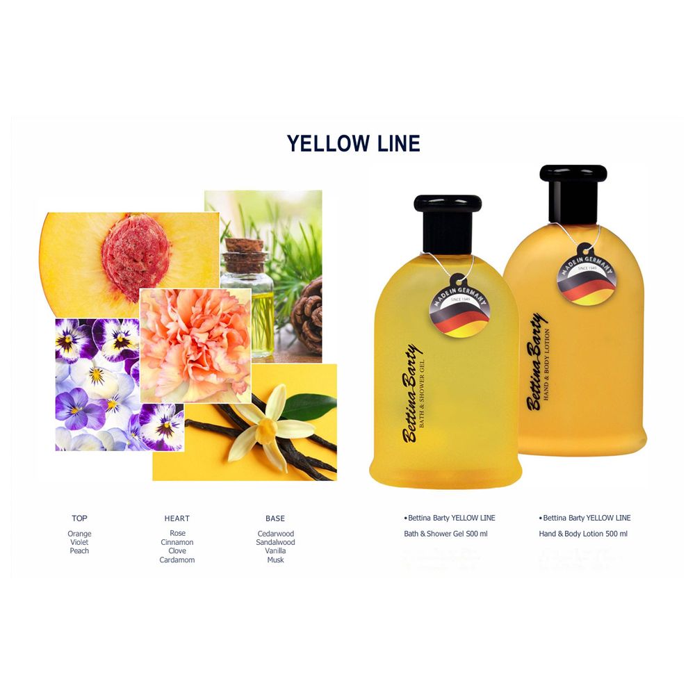 Bettina Barty Yellow Bath & Shower Gel - 500 ml