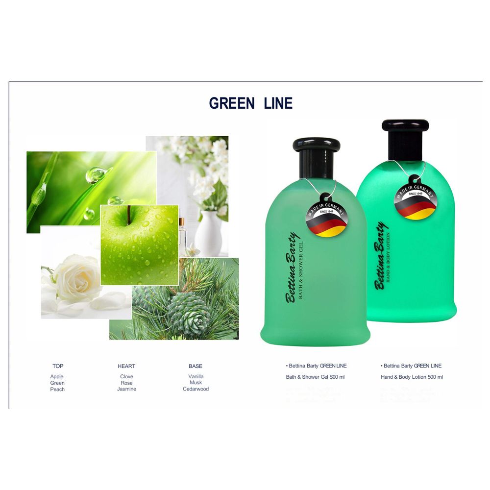 Bettina Barty Green Bath & Shower Gel - 500 ml