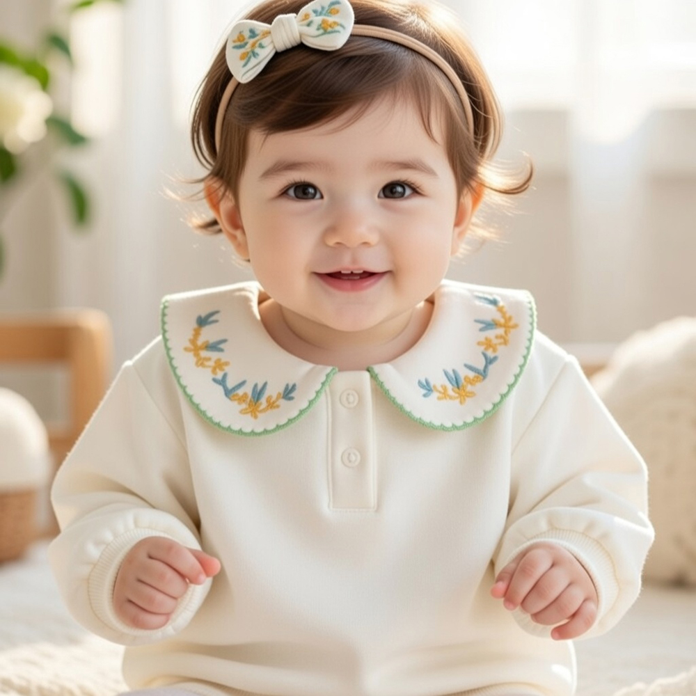 Skyoem Baby Girl's Cotton Floral Top