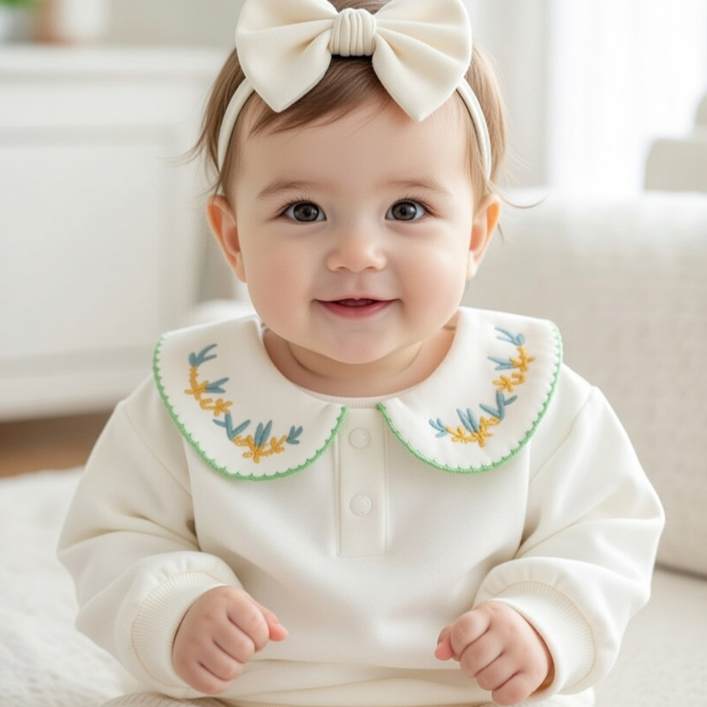 Skyoem Baby Girl's Cotton Floral Top