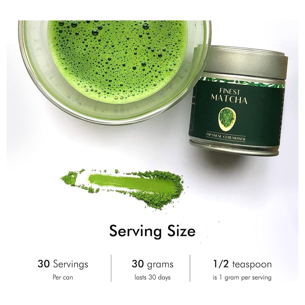 Heapwell Superfoods - Japanese Ceremonial Grade Matcha Green Tea Powder - 30 gm