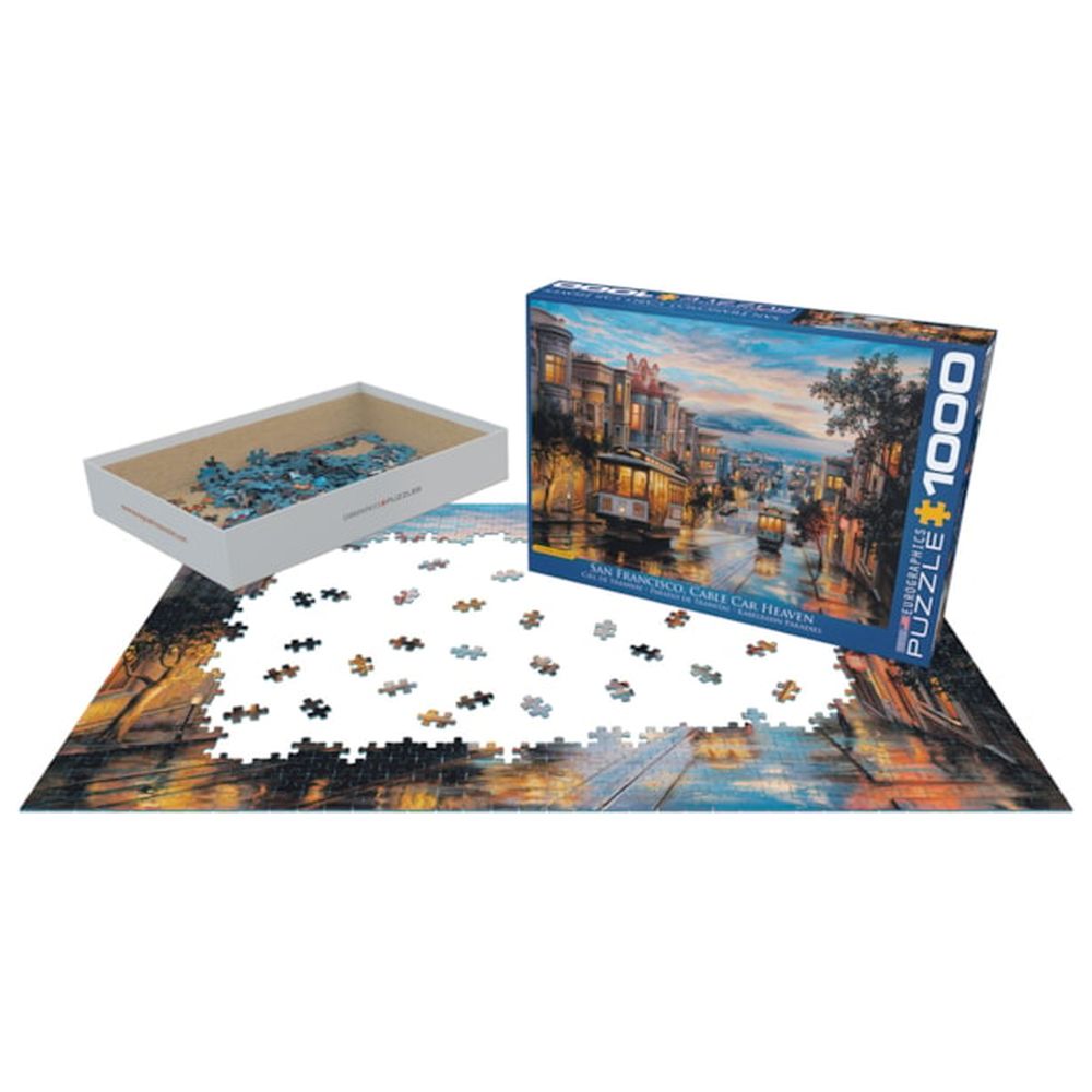 Eurographics Toys - San Francisco Cable Car Heaven Puzzle Set - 1000 Pcs