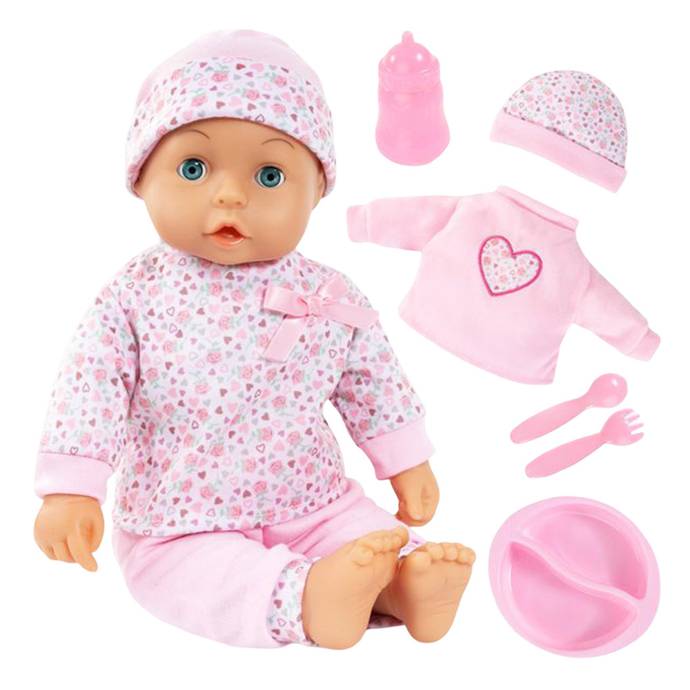Bayer - Baby Doll With Accessories - 36 cm - 9 Pc Set