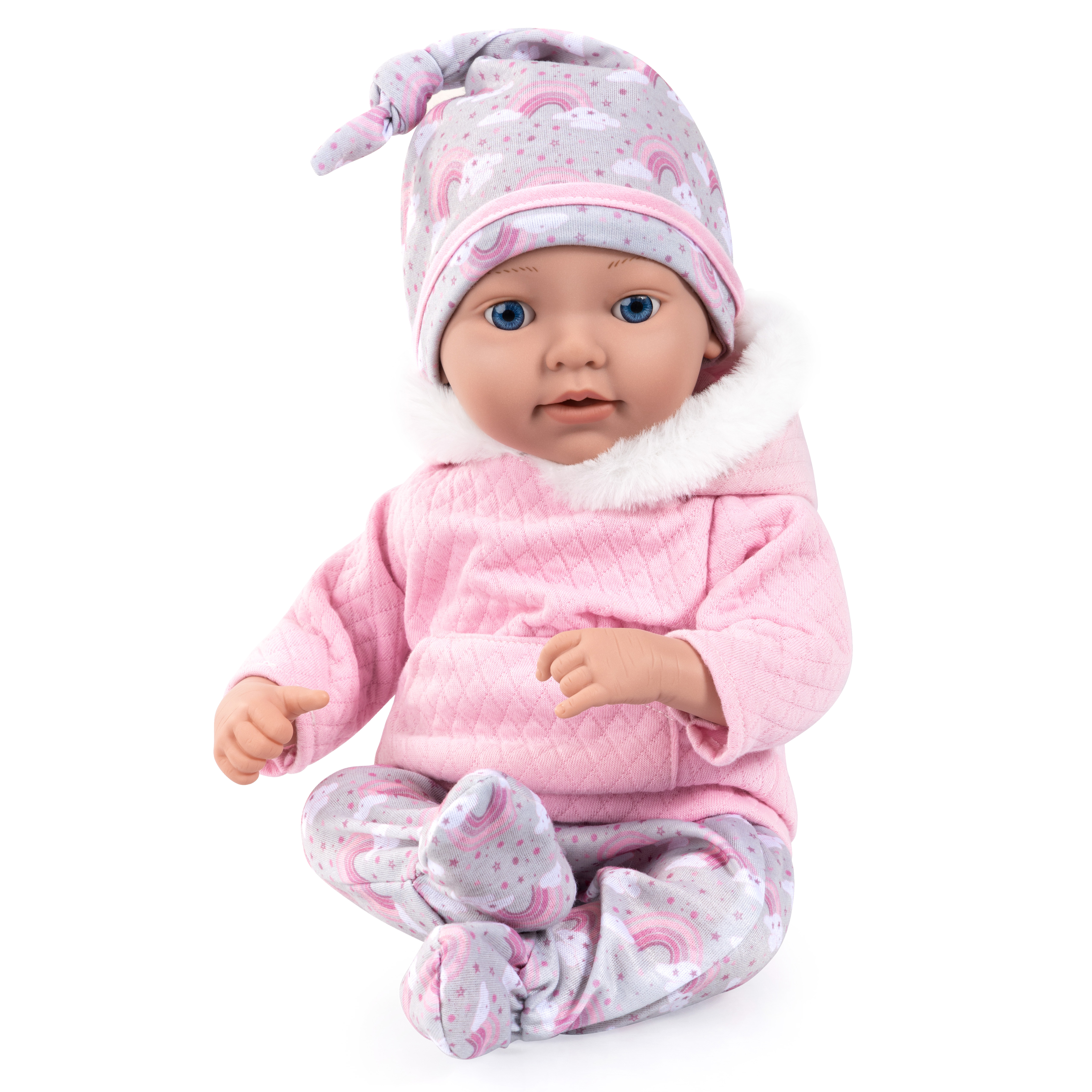 Bayer - Reborn Baby Doll Playset - 38 cm - 6 Pc Set