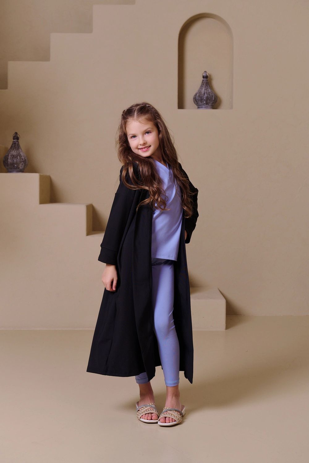 Mulu Classic Kids Abaya - Multicolor