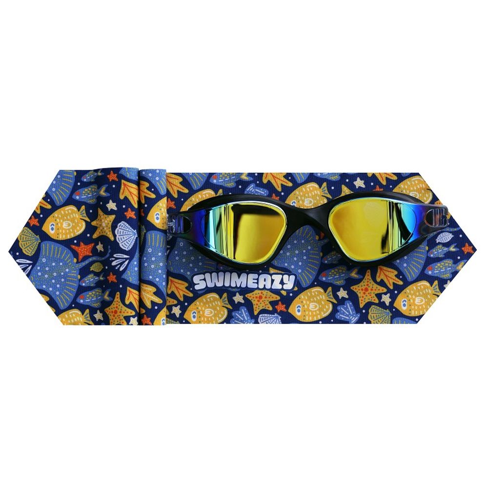 Swimeazy - Aqua Fizz Headband And Goggle With Mirror Lenses