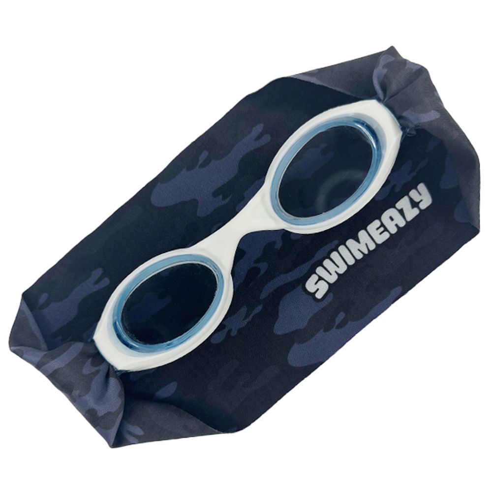 Swimeazy - Wavy Blu Headband And White Goggle
