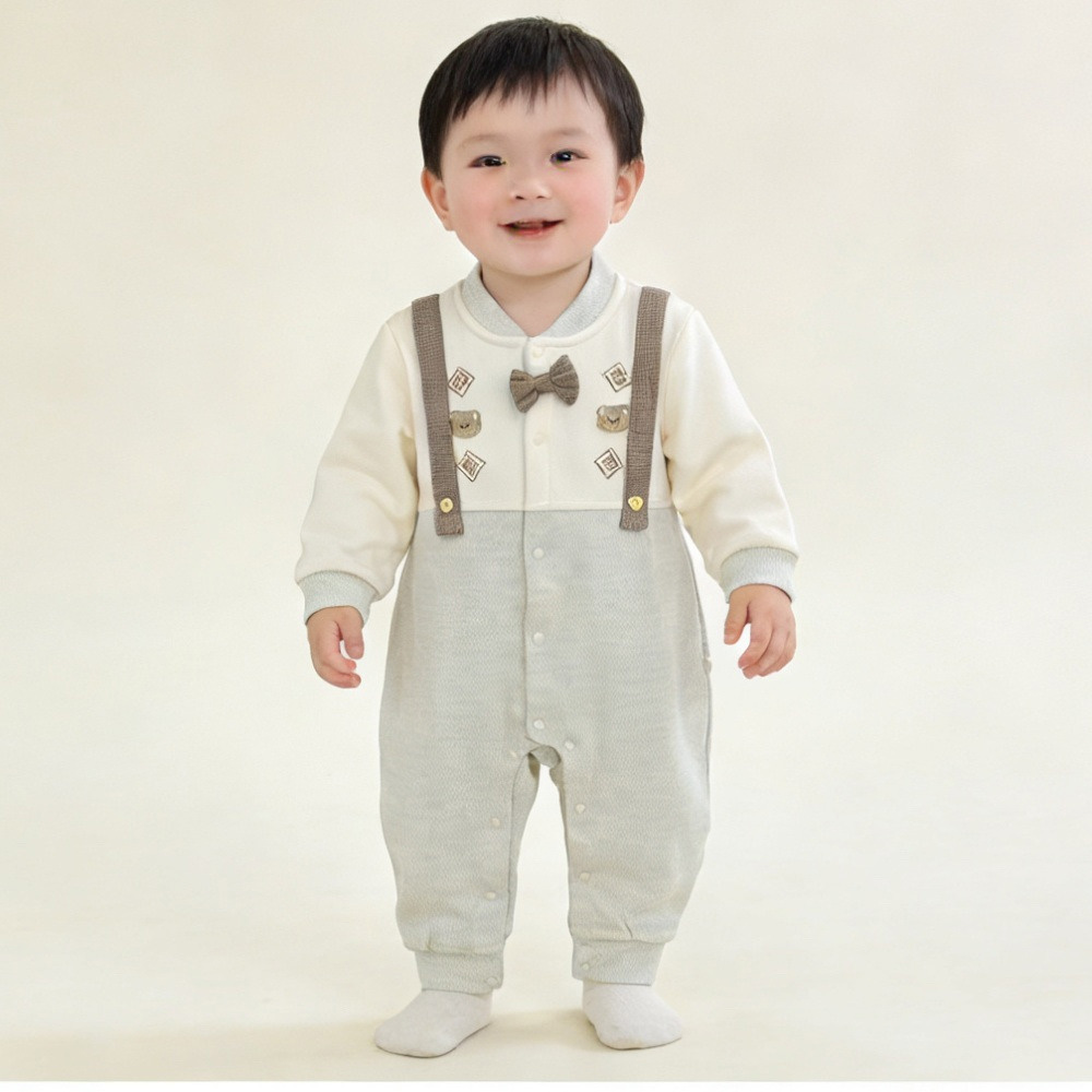 Hongyuer Baby Boy's Gentleman Bear Jumpsuit