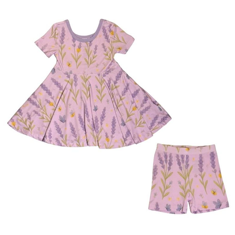 Howar - Bamboo Dress With Matching Shorts - Lavender Breeze