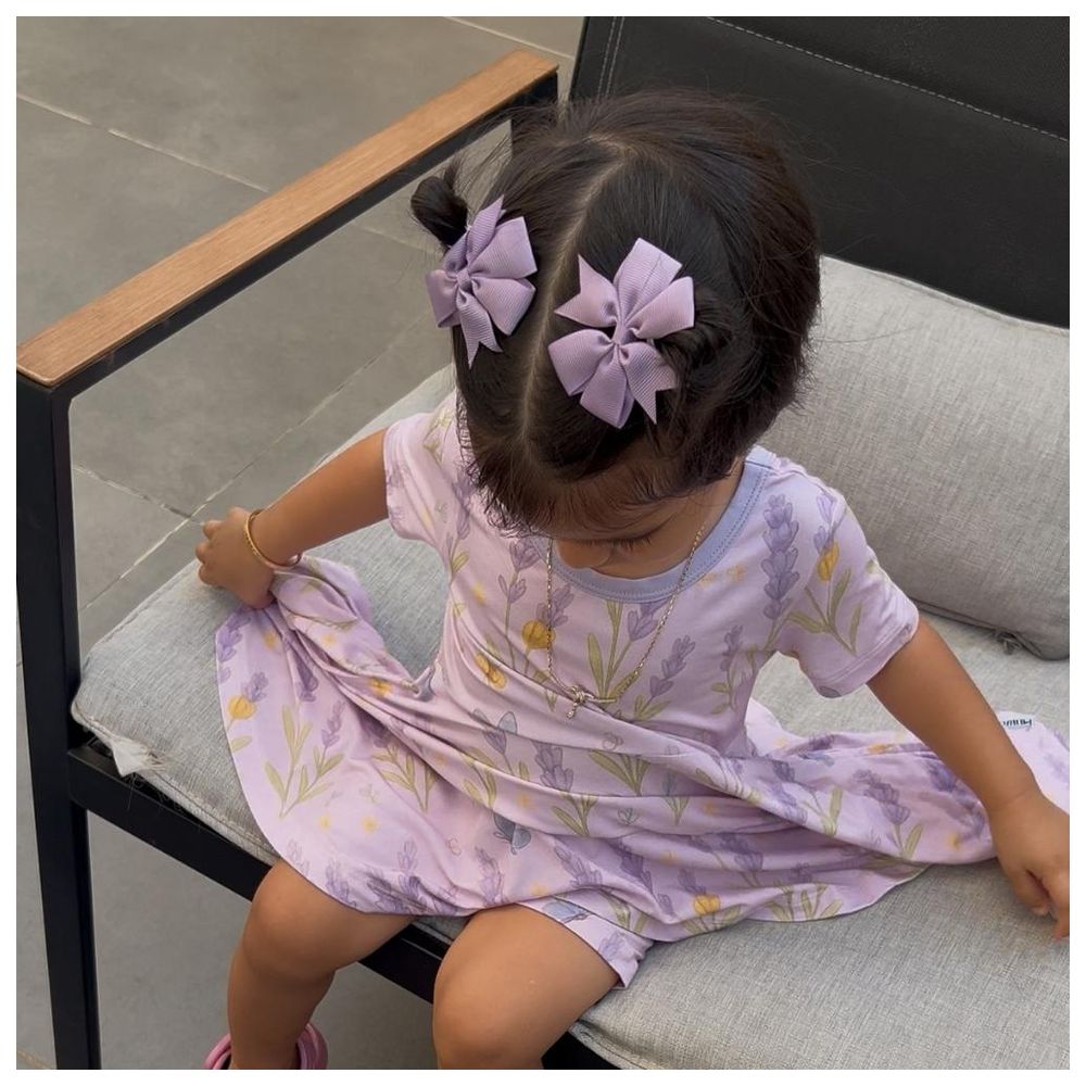 Howar - Bamboo Dress With Matching Shorts - Lavender Breeze