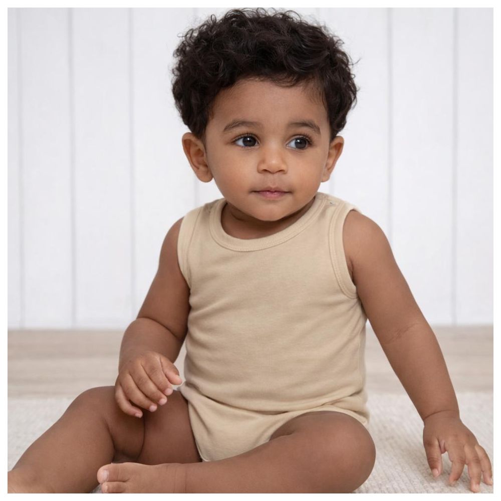 Howar Sleeveless Onesie Warm - Sand