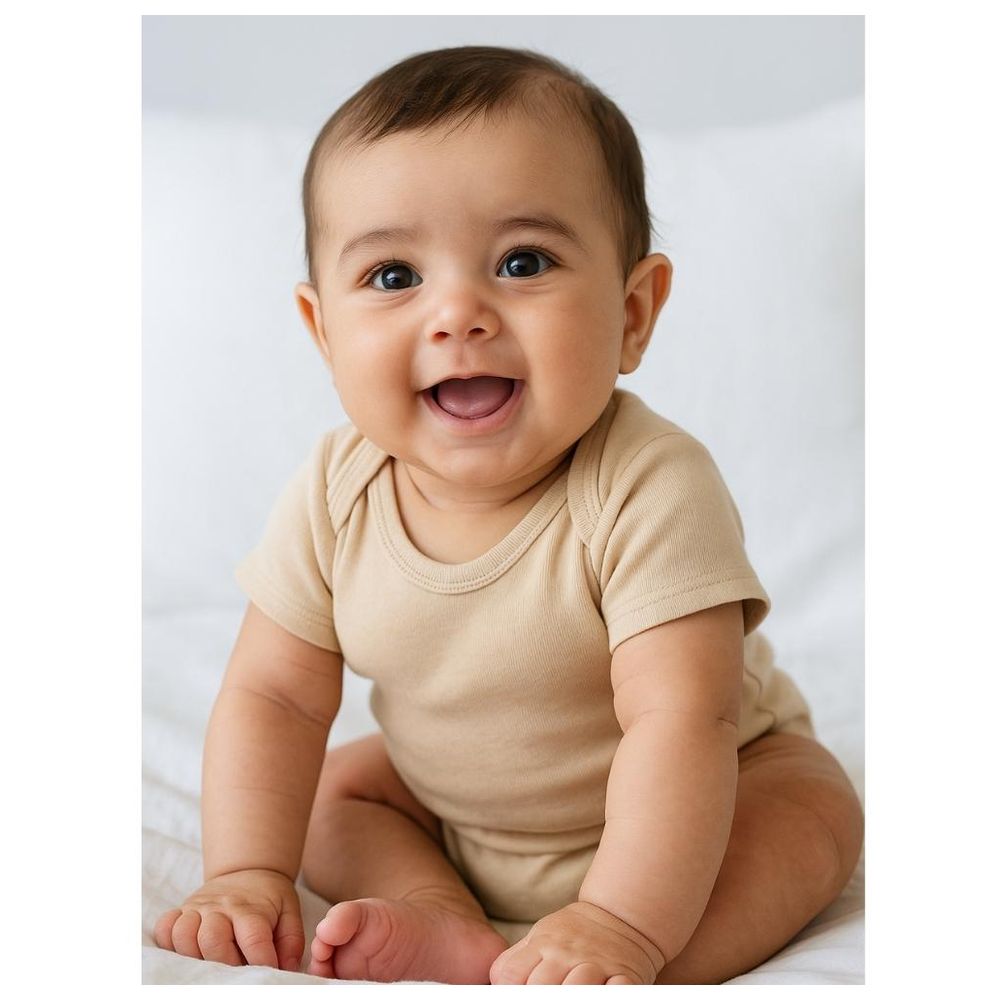 Howar Short Sleeve Warm Onesies - Sand