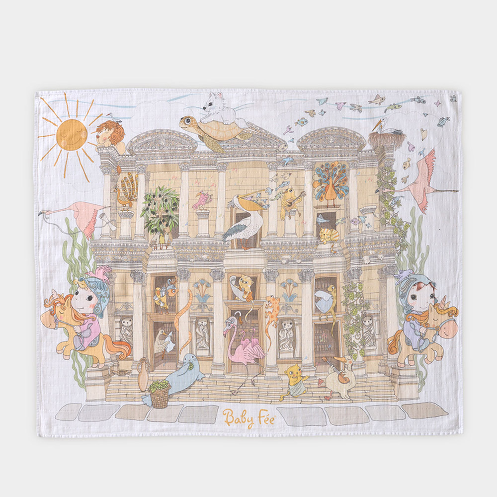 Baby Fee Ephesus Muslin Blanket & Bib Gift Set