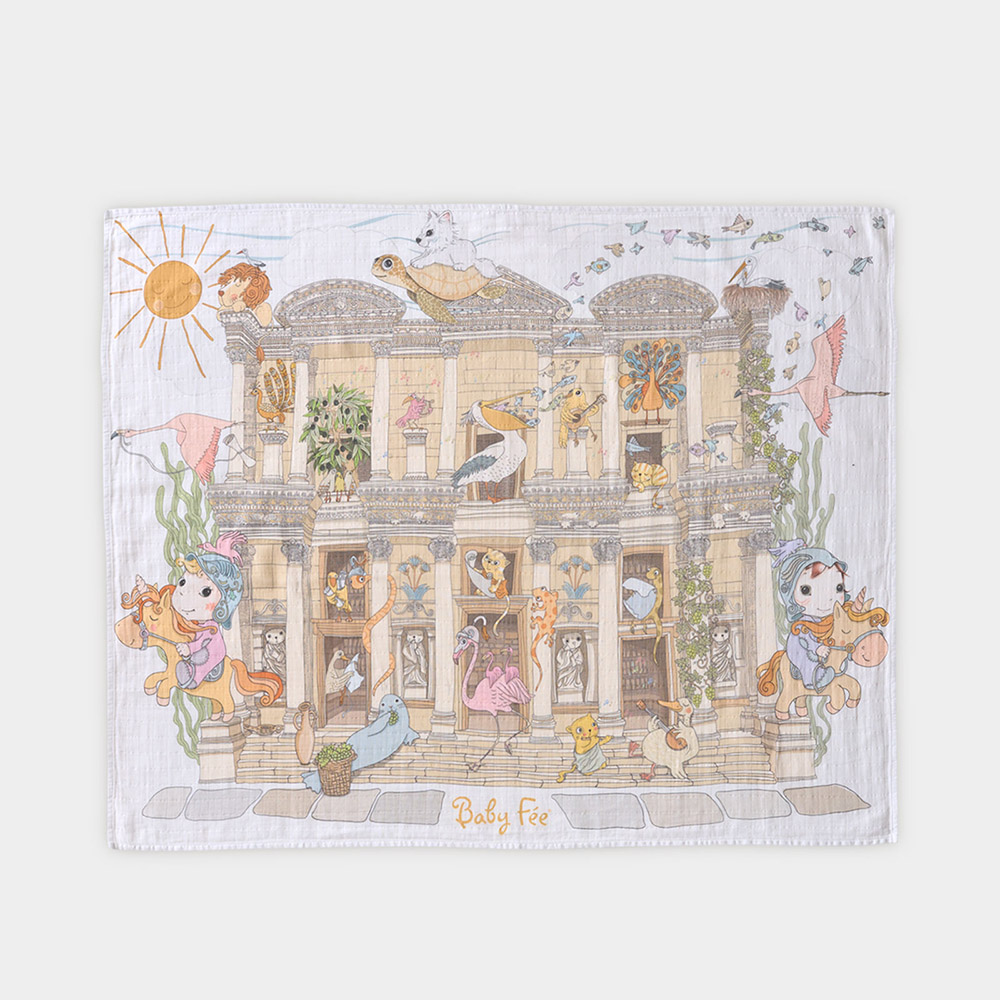Baby Fee Ephesus Muslin Blanket, Bib & Burp Cloth Gift Set