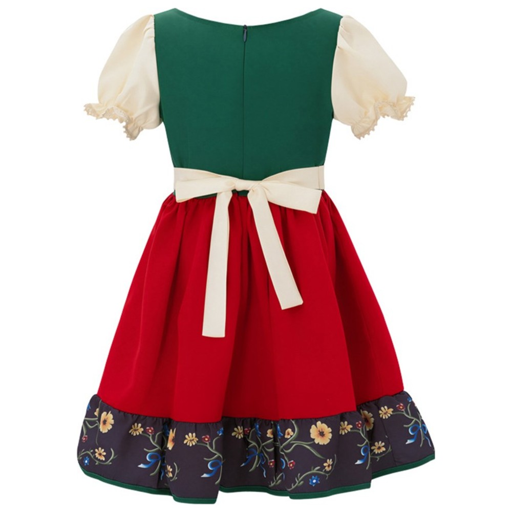 Liangsanzhi - 4pc-Set - Girl's Bavarian Oktoberfest Costume Dress With Headband, Apron And Socks