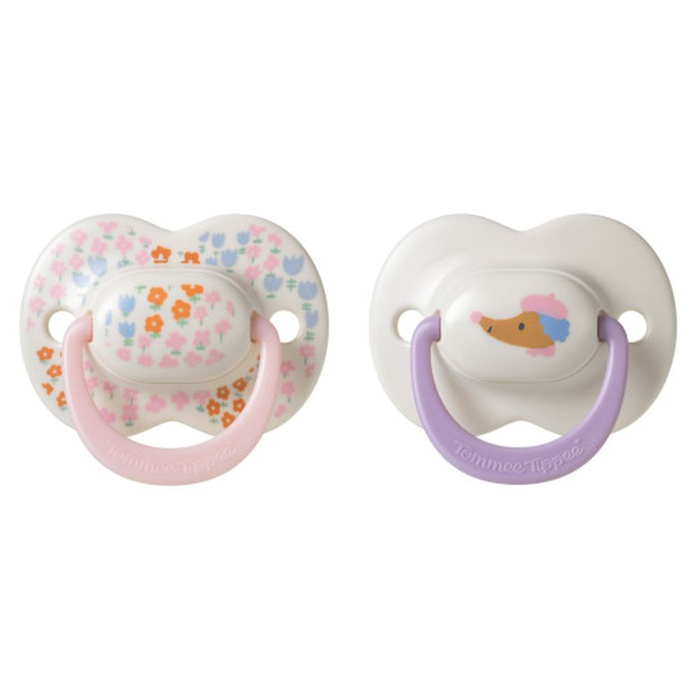 Tommee Tippee - Ultra Fit Silcone Soother - 6-18M - Girl Deco - Color May Vary - 2 Pcs