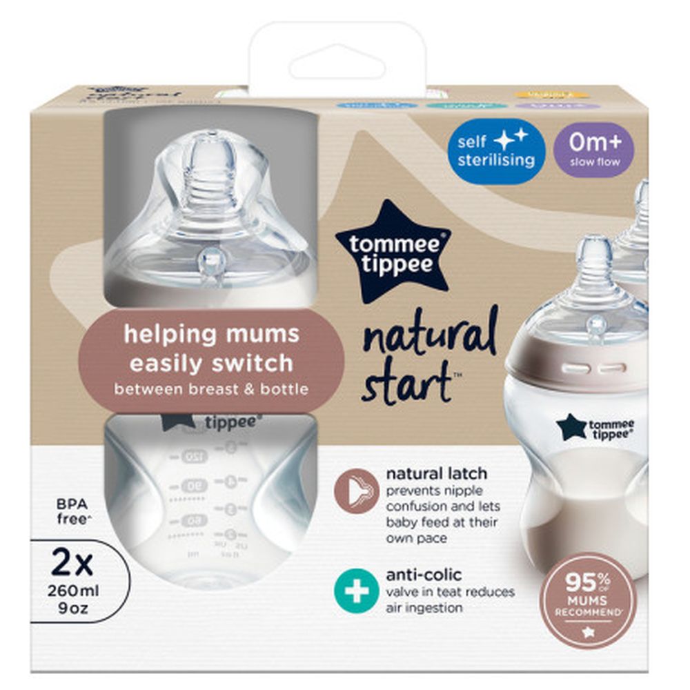 Tommee Tippee - Natural Start Bottle - 260 ml - 2 Pcs