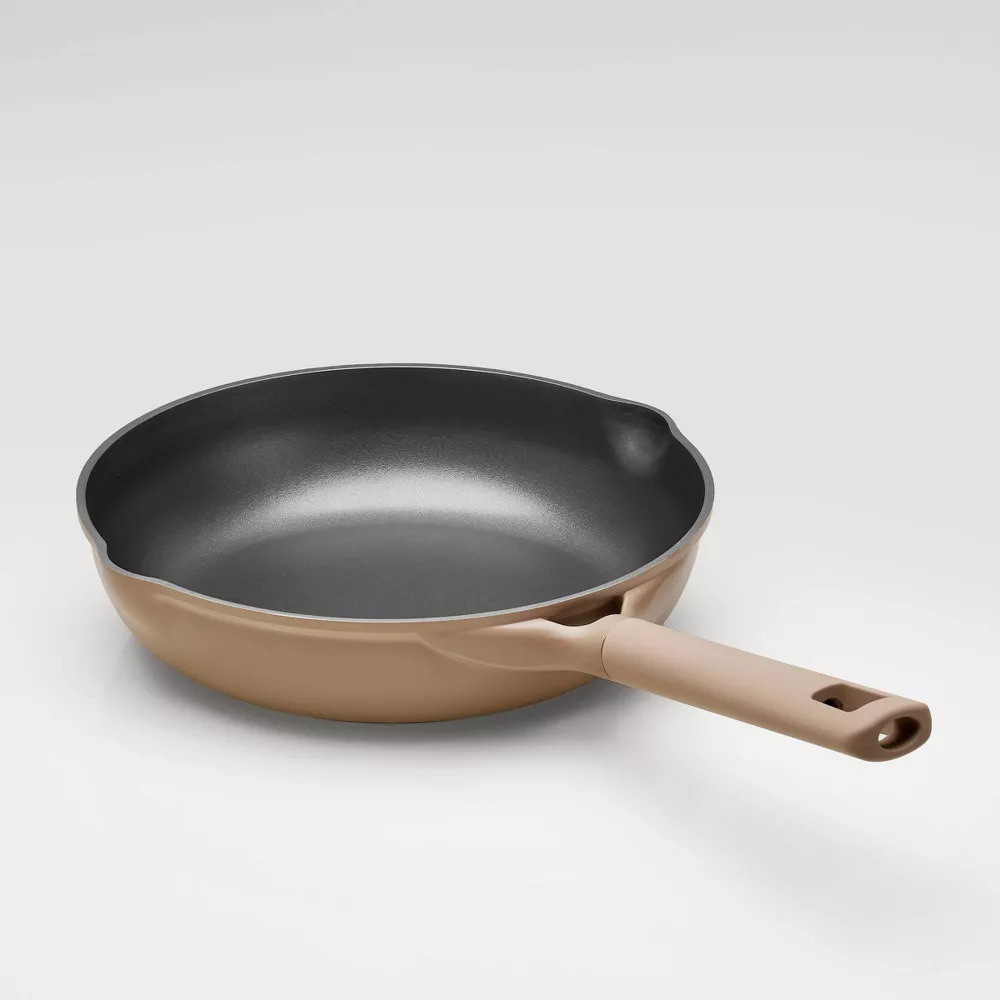 Carote - Nonstick Fry Pan With Pour Spout - Taupe - 10-Inch
