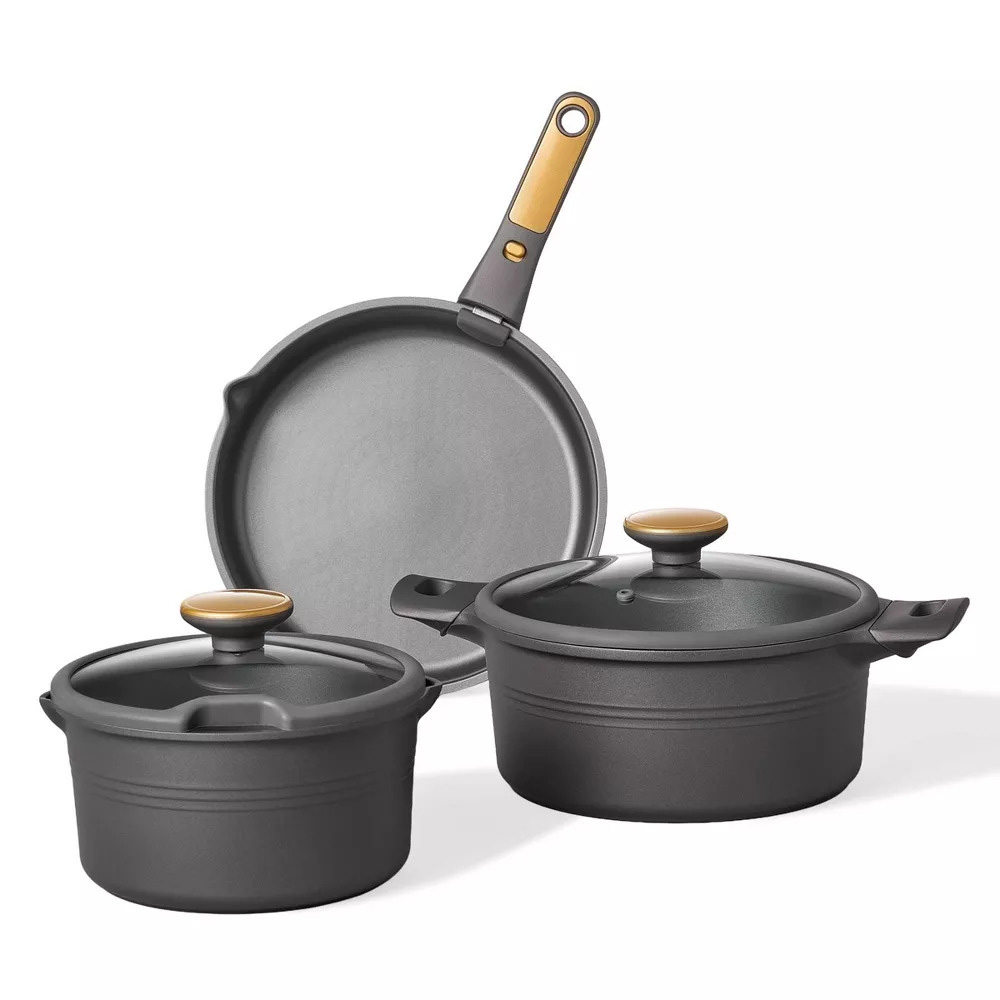 Carote - Nonstick Cookware Set With Detachable Handle - 24Pc-Set
