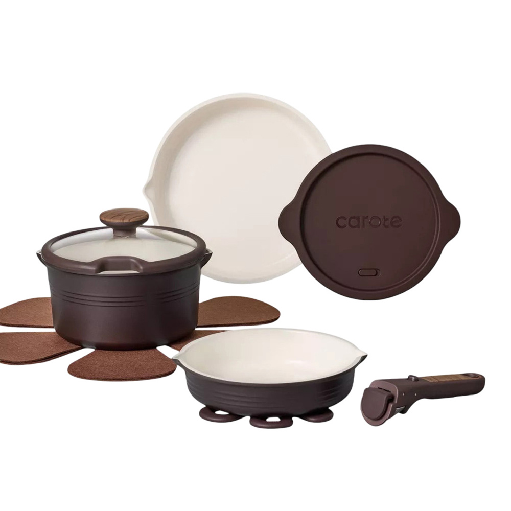 Carote - Ceramic Nonstick Cookware Set - Multicolor - 10Pc-Set