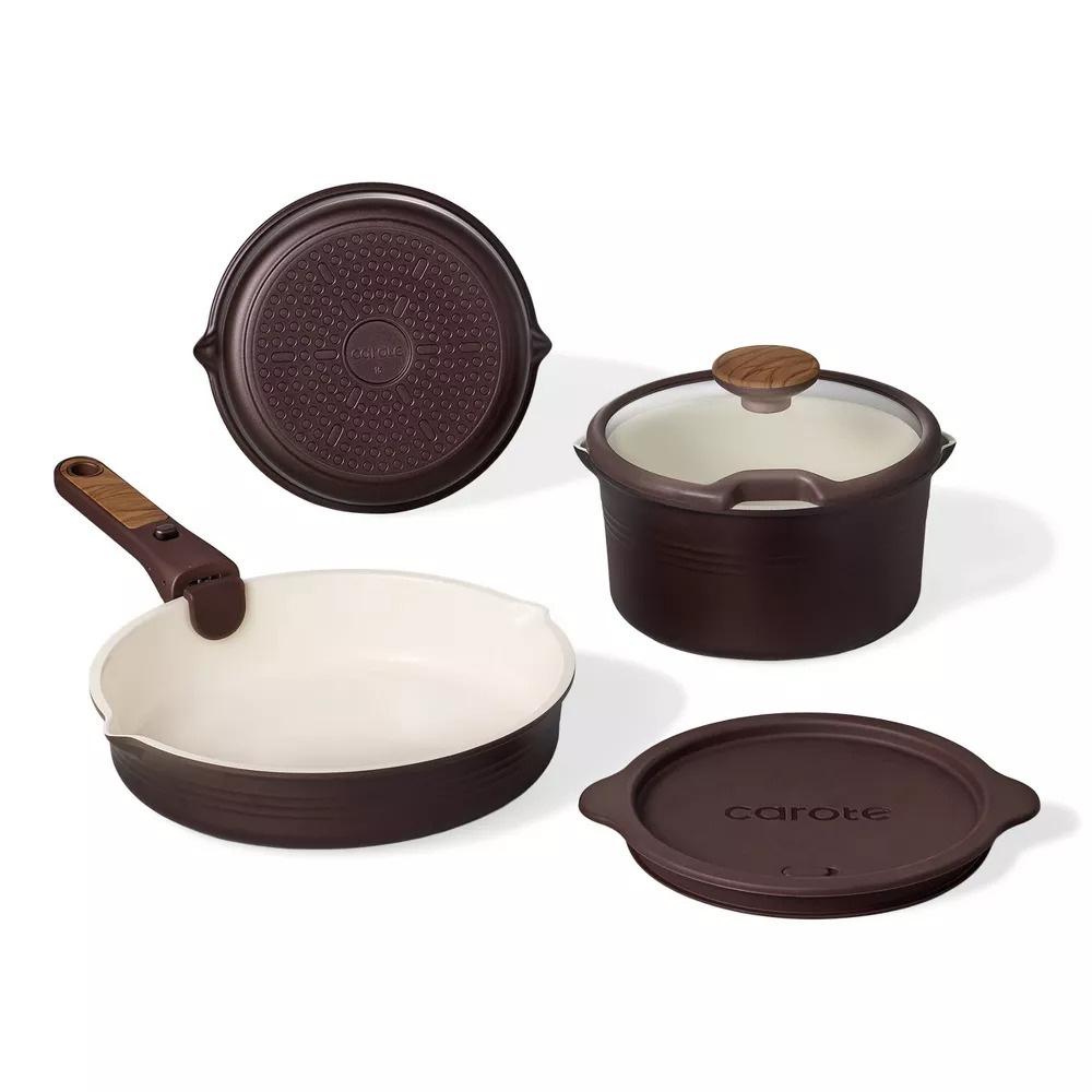 Carote - Ceramic Nonstick Cookware Set - Multicolor - 10Pc-Set