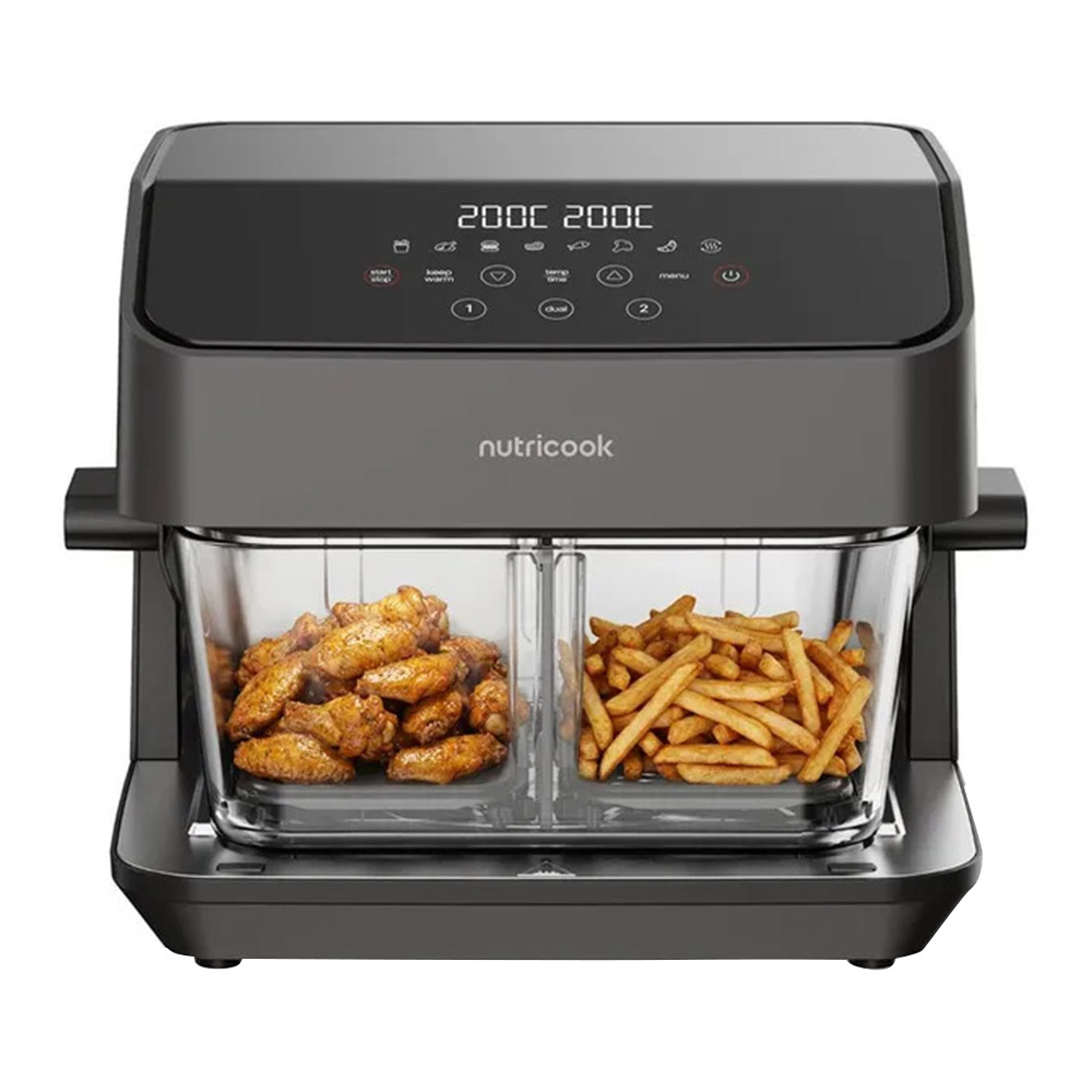 Nutricook - Healthi Flex Glass Air Fryer - Black - 7.6 L