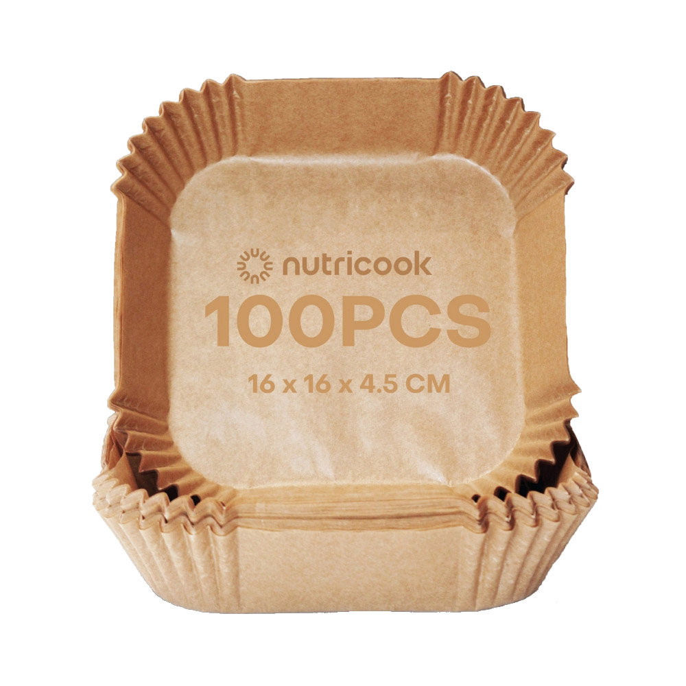 Nutricook - Air Fryer Liners - Beige - 100 Pcs - 16 cm
